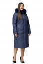 Женское пальто из текстиля с капюшоном, отделка песец 8010001-2