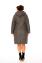 Женское пальто из текстиля с капюшоном 8010424-3