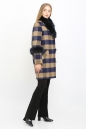 Женское пальто из текстиля с воротником, отделка песец 8011716-4