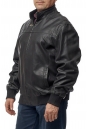 Мужская кожаная куртка из эко-кожи с воротником 8014436-2