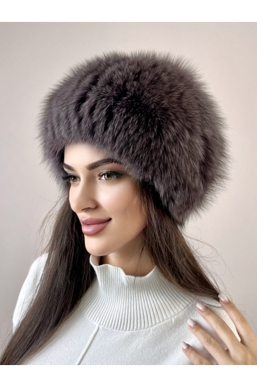 Меховая шапка женская из песца