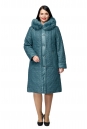 Женское пальто из текстиля с капюшоном, отделка песец 8015933-2