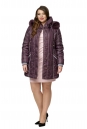 Женское пальто из текстиля с капюшоном, отделка песец 8015952-2