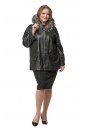Женское кожаное пальто из натуральной кожи с капюшоном, отделка блюфрост 8016234-2