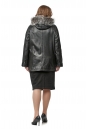 Женское кожаное пальто из натуральной кожи с капюшоном, отделка блюфрост 8016234-3