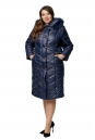 Женское пальто из текстиля с капюшоном, отделка песец 8016437-2