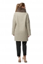 Женское пальто из текстиля с воротником, отделка песец 8019522-3