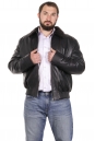 Мужская кожаная куртка из натуральной кожи на меху с воротником 8022680-5