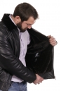 Мужская кожаная куртка из натуральной кожи на меху с воротником 8022680-7