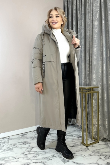 Пуховик женский из текстиля